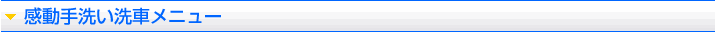 感動！手洗い洗車メニュー