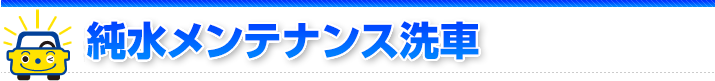 純水メンテナンス洗車